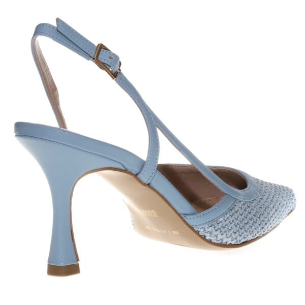 ENVIE SLINGBACK  RAFFIA POINTY PUMPS E02-21735 BABY BLUE