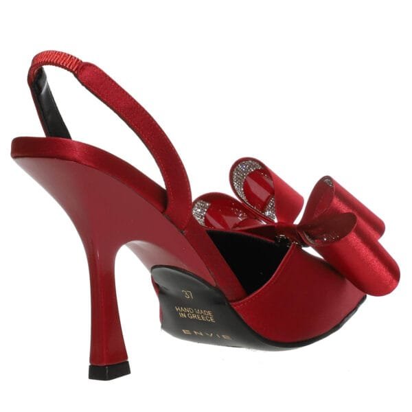 ENVIE BOW-SLINGBACK PUMPS E02-22085 RED