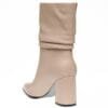 ENVIE BLOCK-HEEL SLOUCHY BOOTIES E45-22425 BEIGE