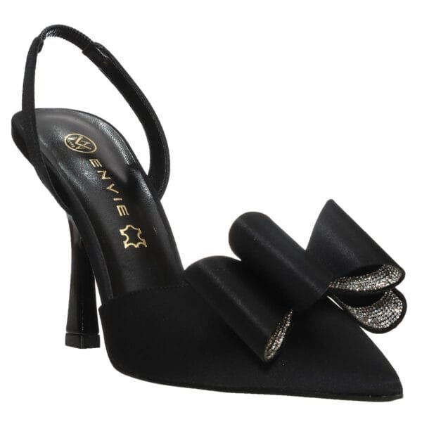 ENVIE BOW-SLINGBACK PUMPS E02-22085 BLACK