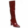 ENVIE POINTY BLOCK-HEEL SHINY BOOTS E45-22423 RED