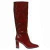 ENVIE POINTY BLOCK-HEEL SHINY BOOTS E45-22423 RED