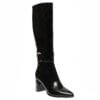 ENVIE POINTY BLOCK-HEEL SHINY BOOTS E45-22423 BLACK