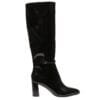 ENVIE POINTY BLOCK-HEEL SHINY BOOTS E45-22423 BLACK