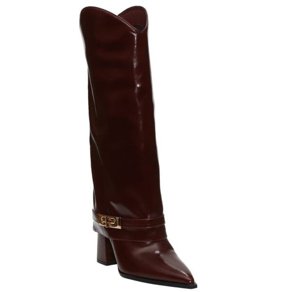 PRIMADONNA FOLD-OVER COW BOOTS 14911 BORDEUX