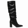 ENVIE BLOCK-HEEL SLOUCHY BOOTS E45-22424 BLACK