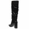 ENVIE BLOCK-HEEL SLOUCHY BOOTS E45-22424 BLACK
