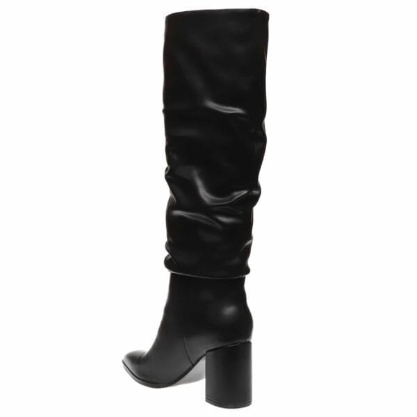 ENVIE BLOCK-HEEL SLOUCHY BOOTS E45-22424 BLACK