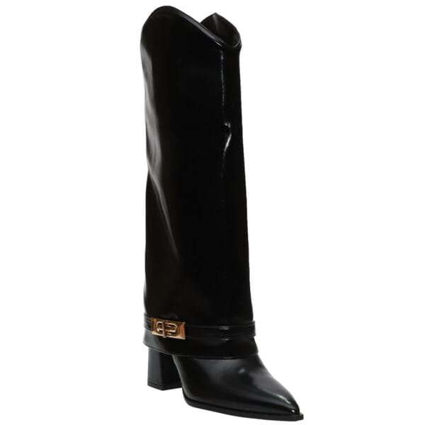 PRIMADONNA FOLD-OVER COW BOOTS 14911 BLACK