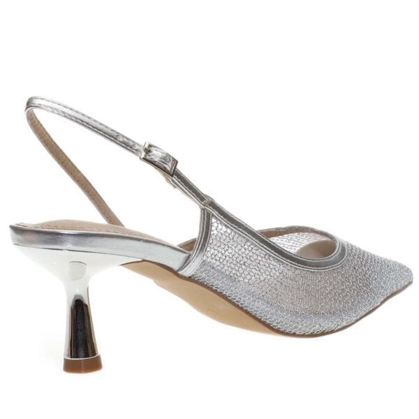 CORINA SLINGBACK POINTY PUMPS M5307 SILVER