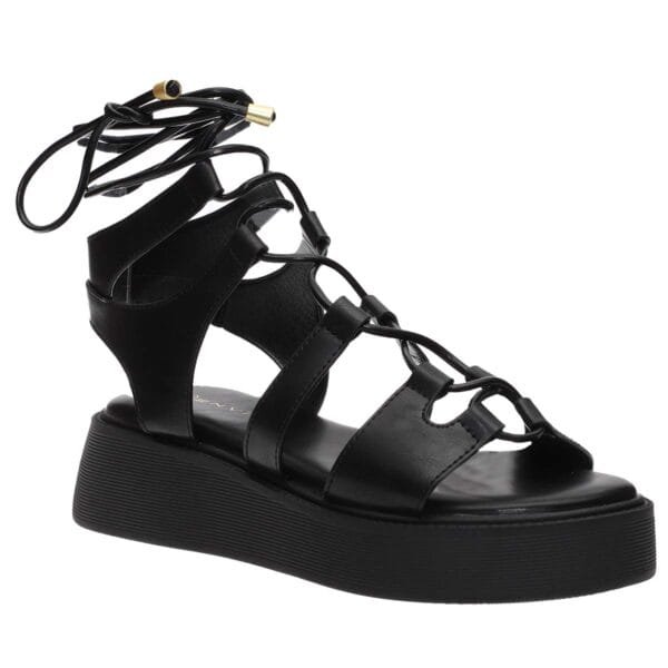 ENVIE LACE-UP FLATFORMS E96-21319 BLACK