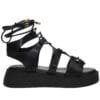 ENVIE LACE-UP FLATFORMS E96-21319 BLACK