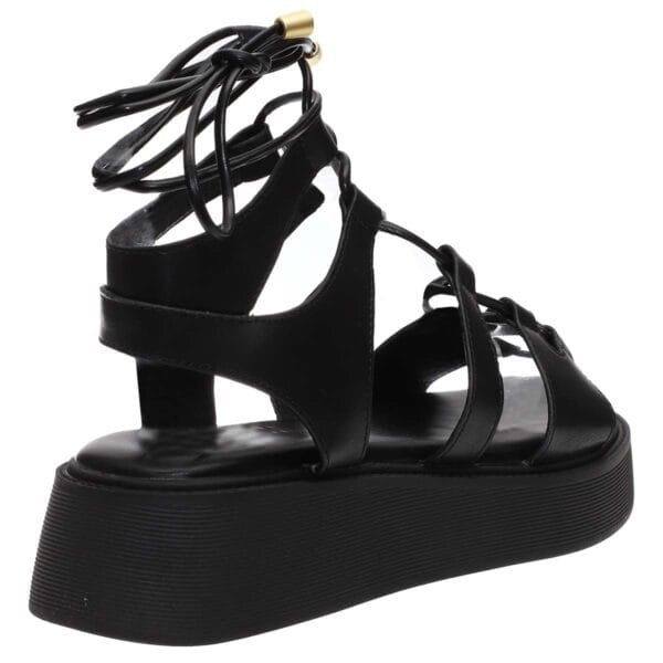 ENVIE LACE-UP FLATFORMS E96-21319 BLACK