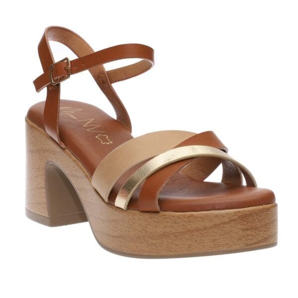 ENVIE CLOG HEELS V14-21023 CAMEL