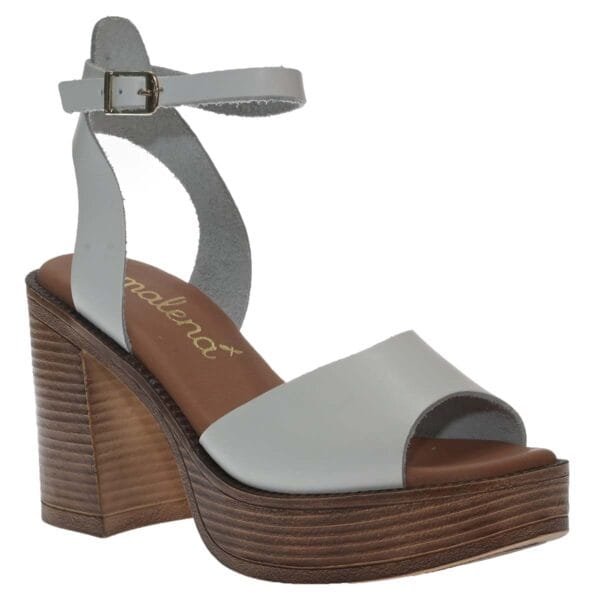 MALENA BLOCK HEELS 654 WHITE