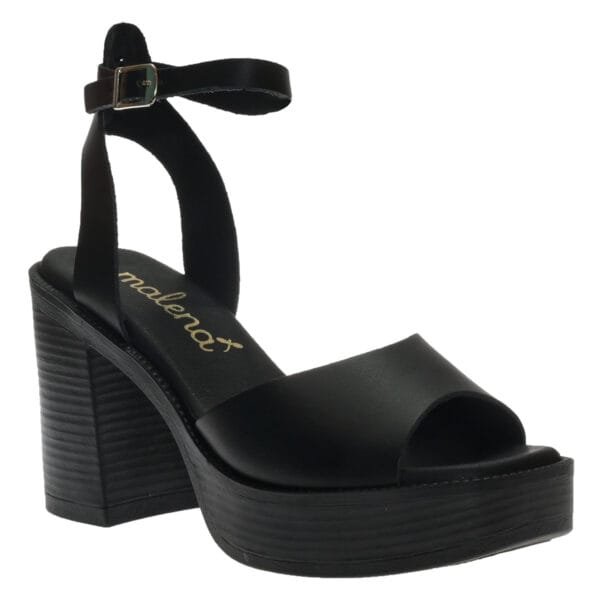 MALENA BLOCK HEELS 654 BLACK