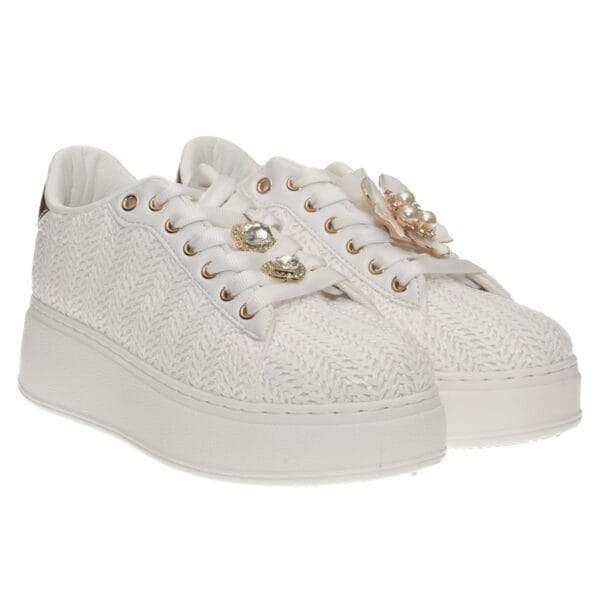 LAURA BIAGIOTTI FLATFORM SNEAKERS 9622 WHITE