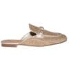 ENVIE FLAT RAFFIA MULES E84-21245 CAMEL