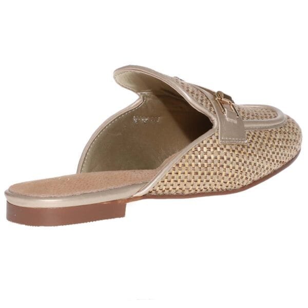 ENVIE FLAT RAFFIA MULES E84-21245 CAMEL