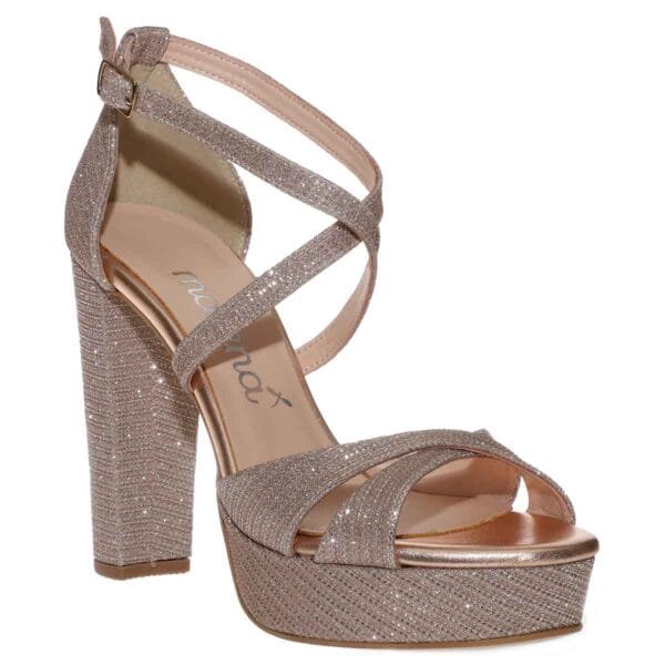 MALENA HIGH-BLOCK HEELS 12361 ROSE-GOLD