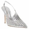 PRIMADONNA EMBELLISHED POINTY PUMPS 30643 SILVER