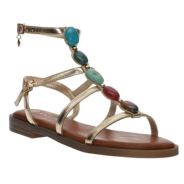 ENVIE ANKLE-STRAP SANDALS E96-21363 GOLD