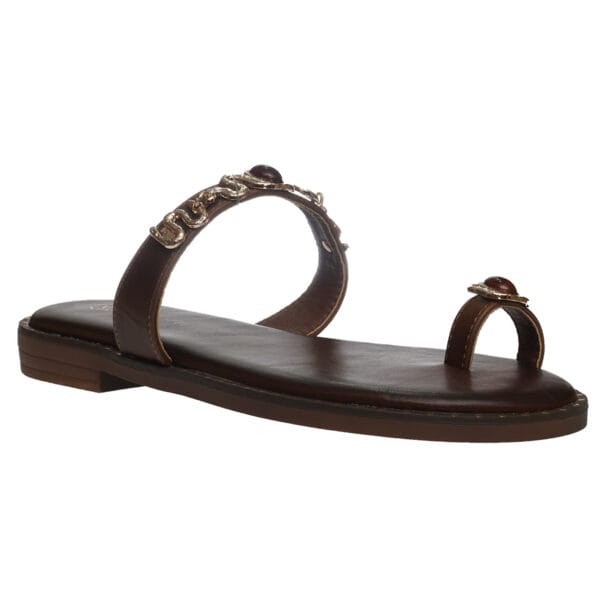 ENVIE FLAT SANDALS E96-23328 BROWN