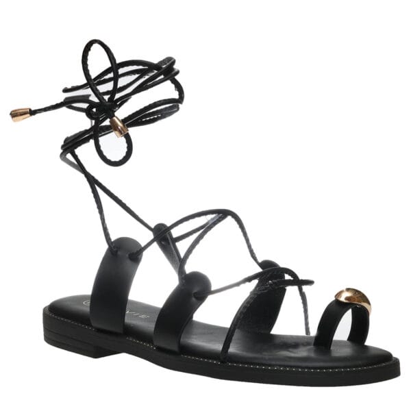ENVIE LACE-UP SANDALS E96-23340 BLACK