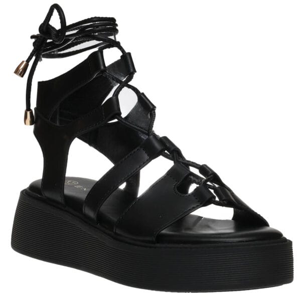 ENVIE LACE-UP FLATFORMS  E96-23254 BLACK