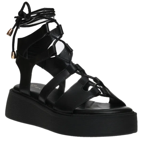 ENVIE LACE-UP FLATFORMS  E96-23254 BLACK