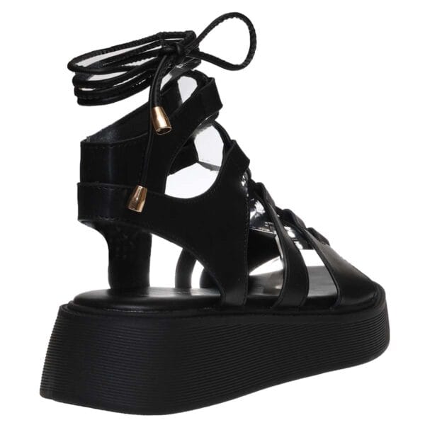 ENVIE LACE-UP FLATFORMS  E96-23254 BLACK