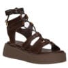 ENVIE LACE-UP FLATFORMS  E96-23254 BROWN