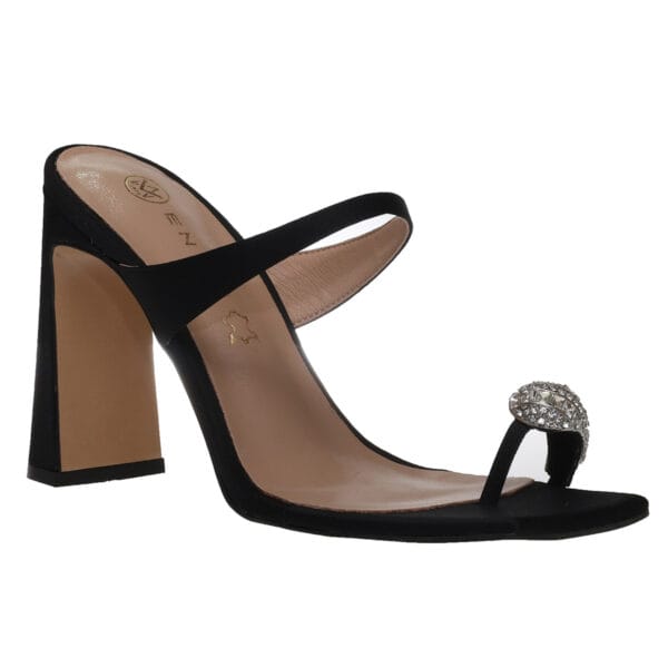 ENVIE SLIM BLOCK HEEL MULES E02-23724 BLACK