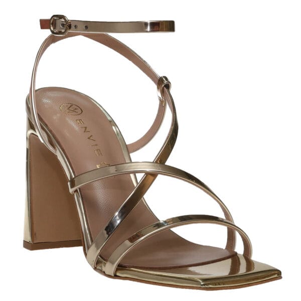 ENVIE SLIM BLOCK-HEELS E02-23721 GOLD