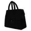 ENVIE FAUX SHERLING TOTE BAG N42-22571 BLACK
