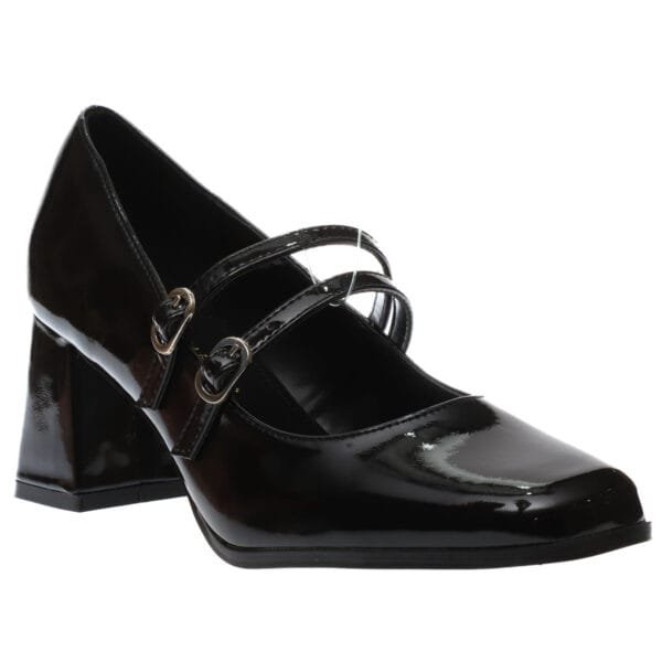 ENVIE MARY JANE BLOCK HEEL PUMPS E84-22348 BLACK