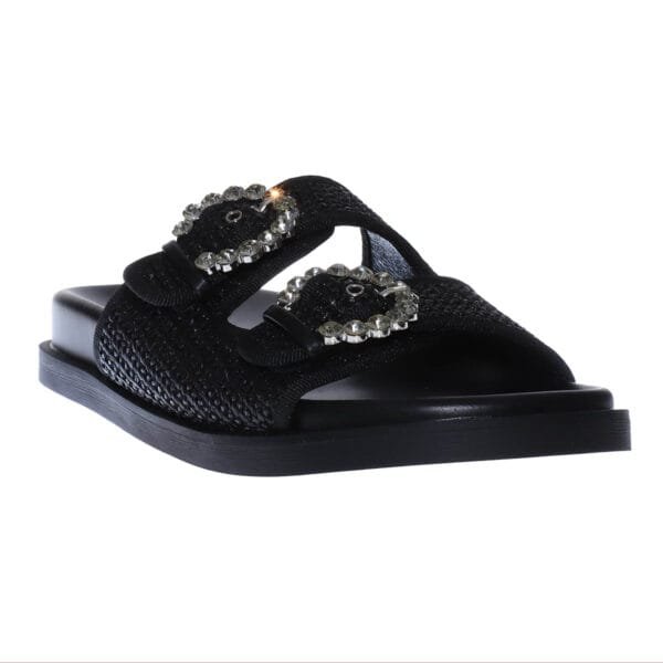 ENVIE RAFFIA FLATFORMS E96-21328 BLACK