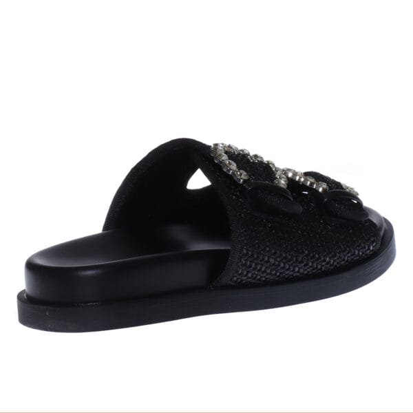 ENVIE RAFFIA FLATFORMS E96-21328 BLACK