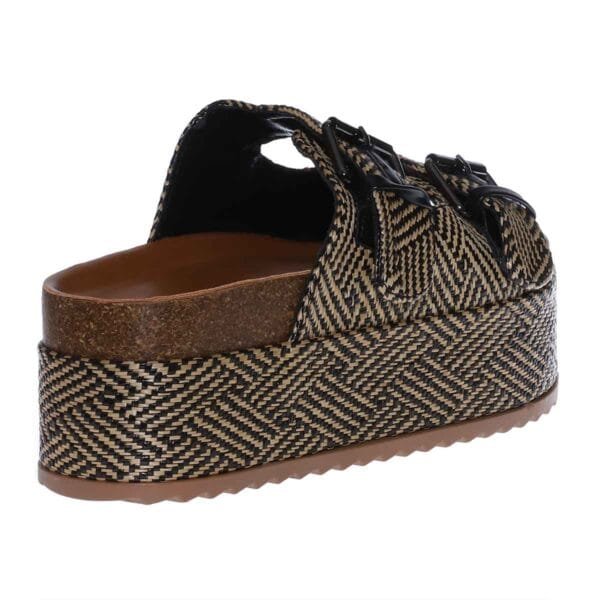ENVIE CHUNKY RAFFIA FLATFORMS E42-21185 BLACK