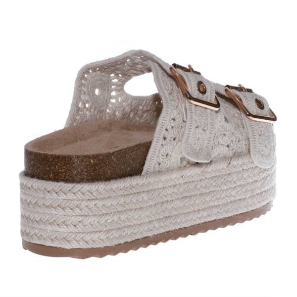ENVIE BRODERIE FLATFORMS E42-21516 BEIGE
