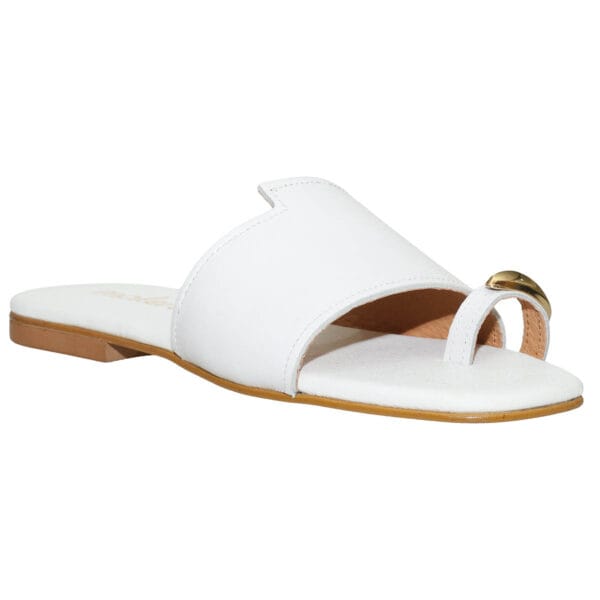 MALENA FLAT SANDALS 179 WHITE