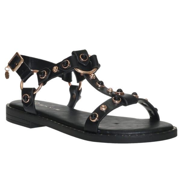 ENVIE STUDDED SANDALS E96-23339 BLACK