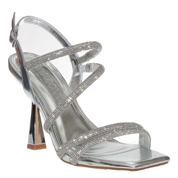 PRIMADONNA FLARED HEELS 12911 SILVER