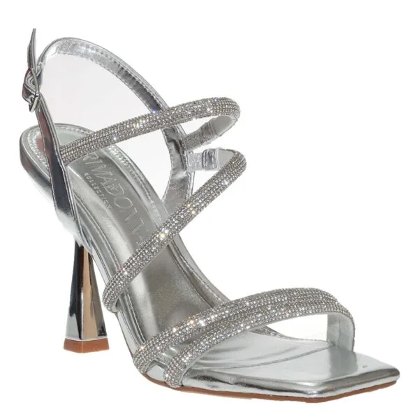 PRIMADONNA FLARED HEELS 12911 SILVER