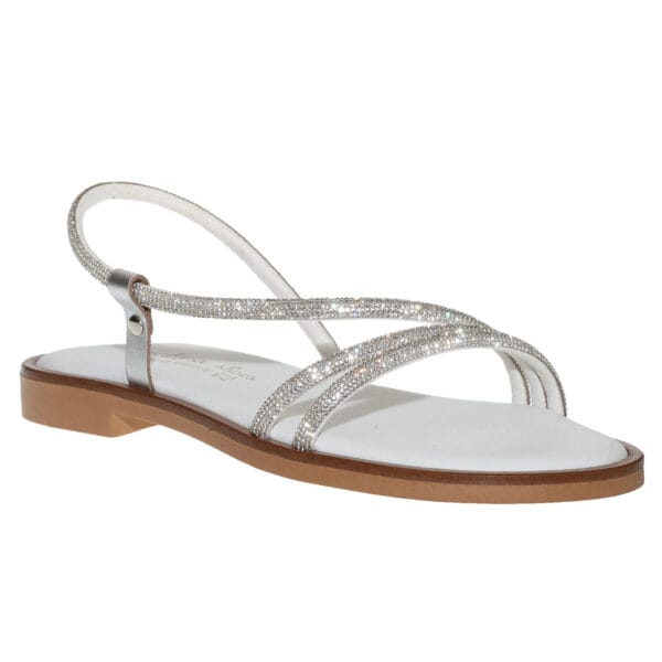 MALENA FLAT SANDALS 200-17 WHITE
