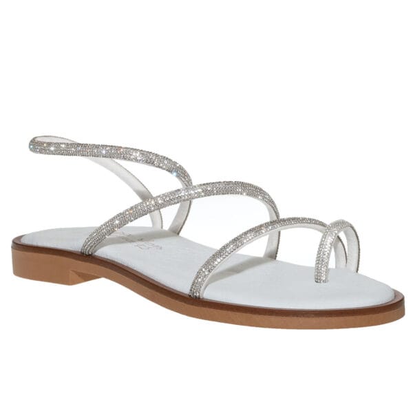 MALENA FLAT SANDALS 200-18 WHITE