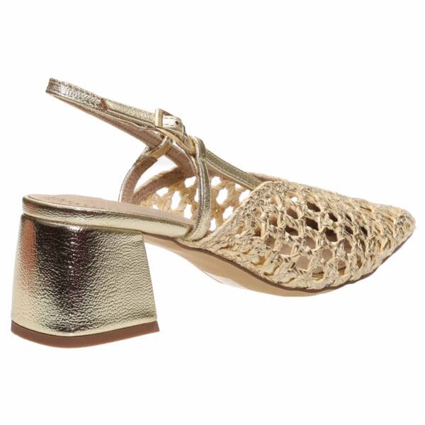 CORINA BLOCK-HEEL PUMPS M6268 GOLD