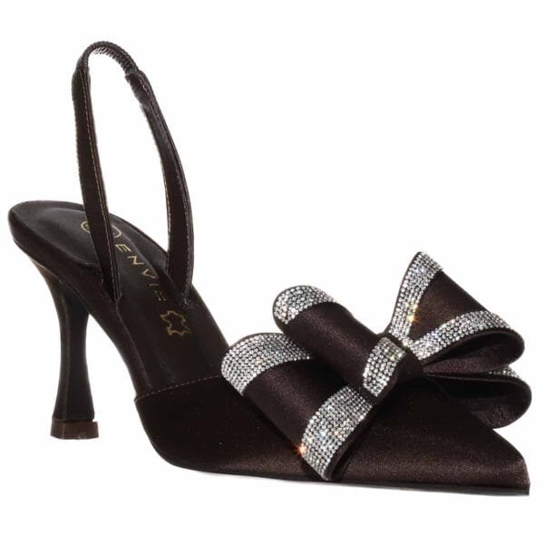 ENVIE BOW-SLINGBACK PUMPS E02-22090 BROWN