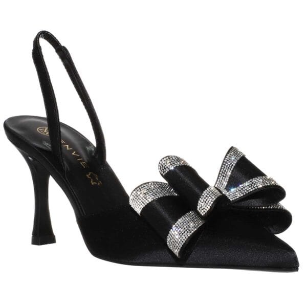 ENVIE BOW-SLINGBACK PUMPS E02-22090 BLACK