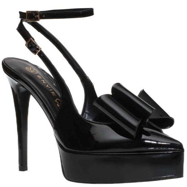ENVIE BOW HIGH-HEEL PUMPS E02-22251 BLACK